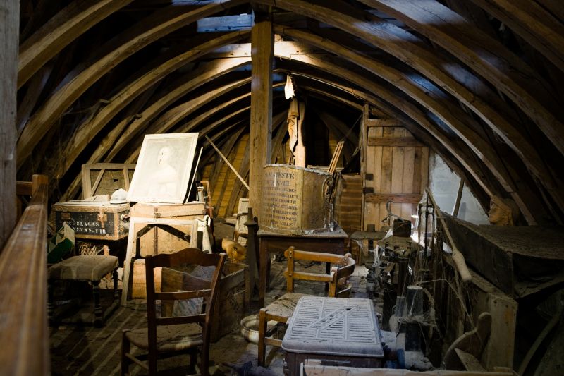 Decorated Attic Interior